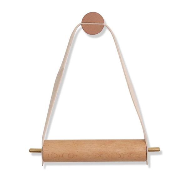 

toilet paper holders nordic style wall mounted roll holder towel rack handmade natural beech napkin bathroom accessories