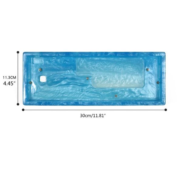 

mouse pads & wrist rests arrival keyboard case resin light milk shell pcb costar plate for 60% gh60 dz60 xd60 poker2 mechanical 72xa