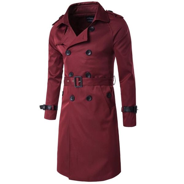 

men's trench coats amberheard men long 2021 fashion double breasted windbreaker spring autumn mens windproof business jacket overcoats, Tan;black
