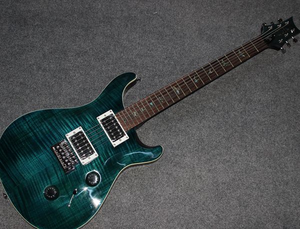 

electric guitar body mahogany flame maple birds inlay,tremolo bridge