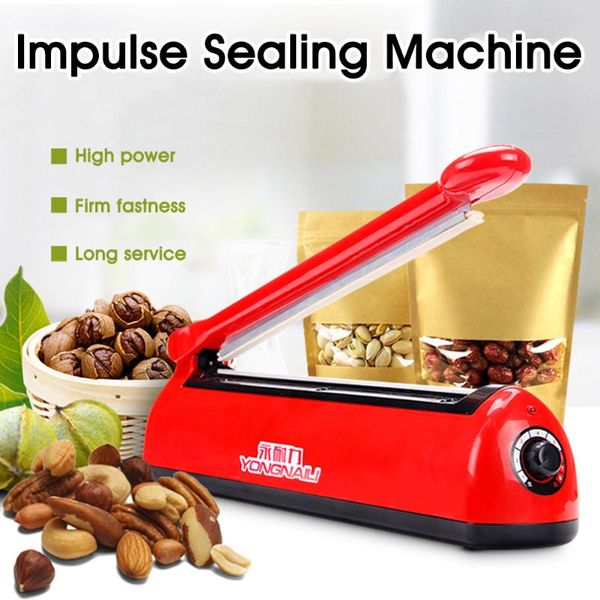 

2mm/5mm sealing machine plug in electric manual heat 8 temp levels household packaging impulse bag clips