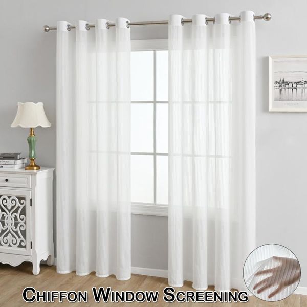 

curtain & drapes simple solid white window screening sheer curtains tulle for bedroom kitchen 100*250cm living room blinds drape