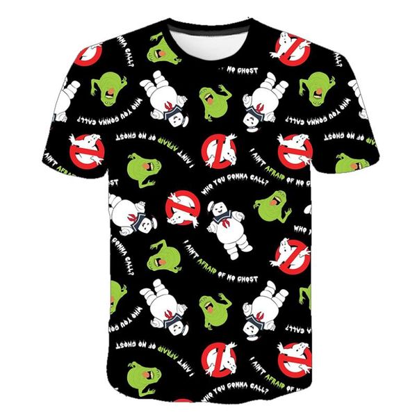 

men's t-shirts summer 3d printed ghostbusters pattern men and teen casual t-shirt fashion trend youth cool mens tshirt hip-hop short sl, White;black