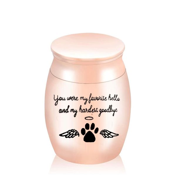 

pet urns dog paw angel wings mini cremation jars for ashes memorials of humans/cats and dogs, Silver