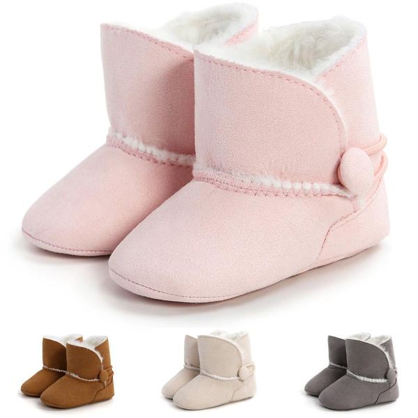 

first walkers fashion winter baby shoes snow boots warm infants girls sweety princess soft non-slip footwear