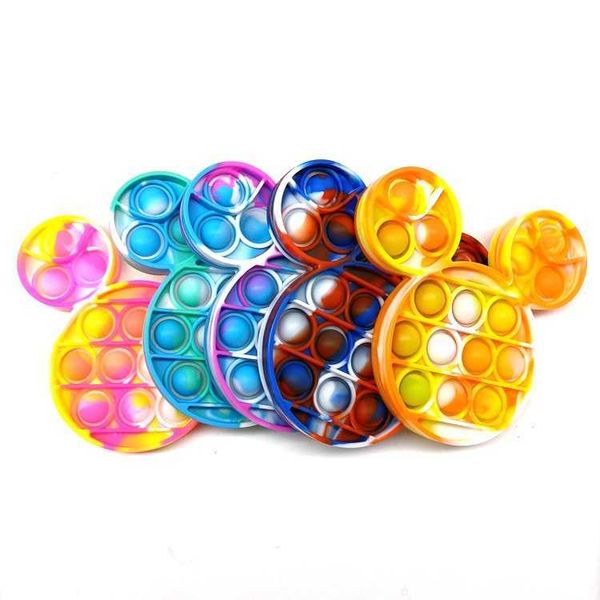 

us stock party decompression toys push its pop fidget cartoon mouse-shaped feature popper bubble fingertip sensory toy for children gifts