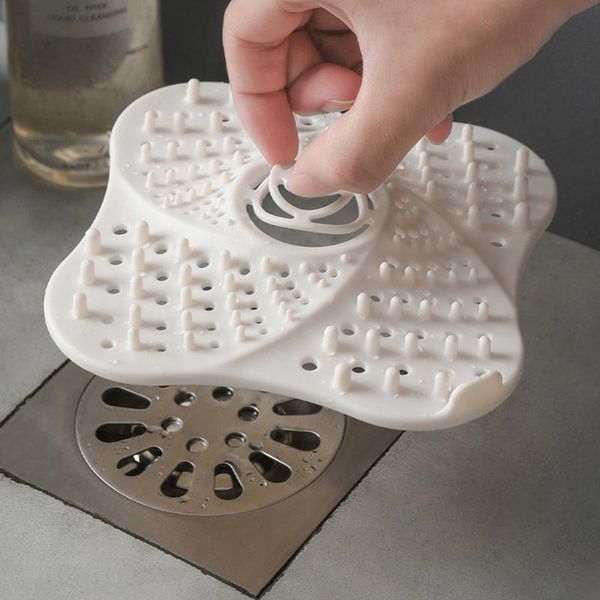 

other bath & toilet supplies ly silicone anti-blocking floor drain mat filter net anti-hair anti-clog sewer bathroom cover fif66