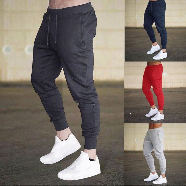 

men's pants brand sports spring jogging cotton casual slim fitness training 2021 xxxl, Black