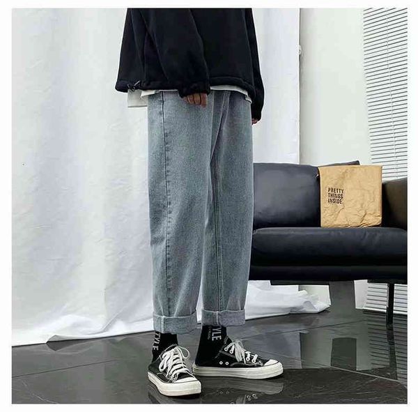

men's jeans jeans, hip hop style, piece of gray retro blue baggy fpz4