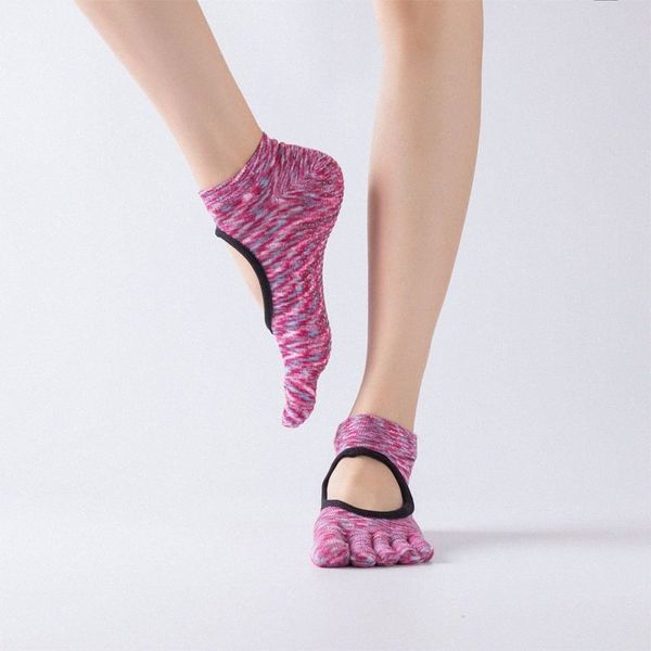 

womens socks sock 5 fingers backless profession dance nonslip breathable soft swear dance dispensing floor socks for women d6xi, Black