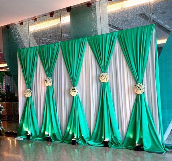 

party decoration 3*3m or 3*6m stage wedding sign everywhere ice silk fabric drapery color prop drape curtain backdrop