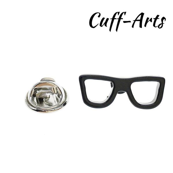 

pins, brooches cuffarts retro glasses brooch men shirt clasp geeky black lapel pin fashion trendy metal p10117, Gray