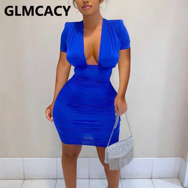 

short sleeve v neck bodycon dress elegant slim party dresses 210702, Black;gray