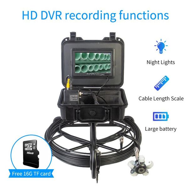 

inch waterproof detection pipeline pipe sewer camera inspection endoscope video 5.5mm recording borescope with dvr ip cameras