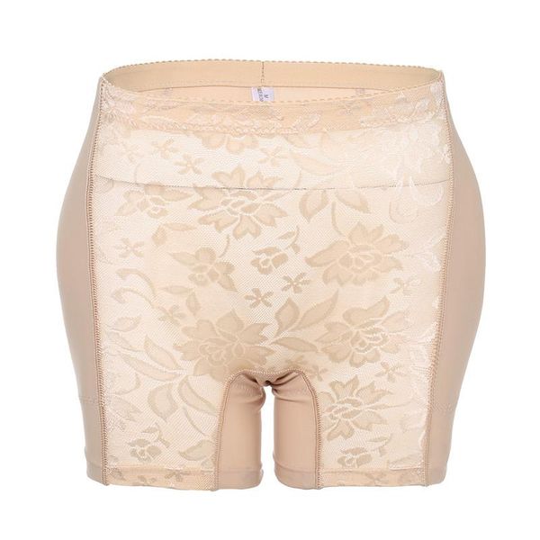 

women's panties hips with and padded fake buttocks underwear breathable boxer thin summer body shaping sponge detachable, Black;pink