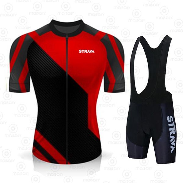 

pro short sleeve cycling shirt strava men's summer bib shorts set clothing riding 19d pad racing sets, Black;blue