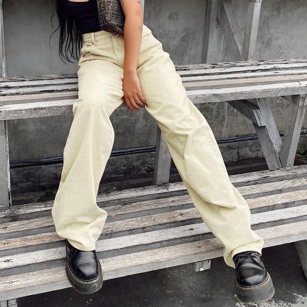 

women's jeans women high waist mom 2021 fashion loose brown straight pants baggy vintage streetwear y2k denim trousers, Blue