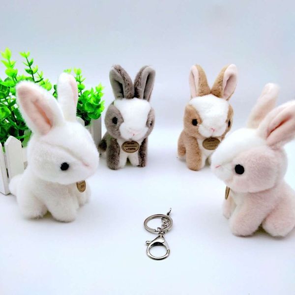 

cute rabbit keychain pendant plush doll bag plush small doll, Blue