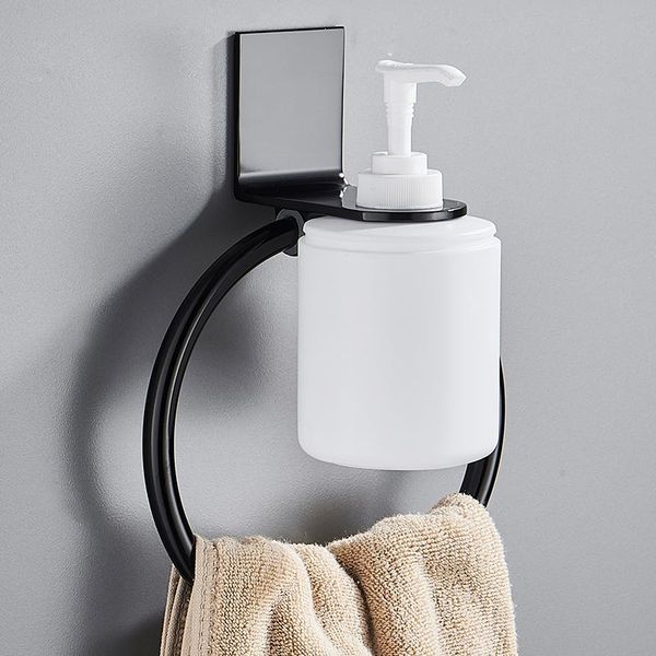 

simple modern towel ring hangers round style wall-mounted aluminum holder hanger bathroom punch home supplies rings