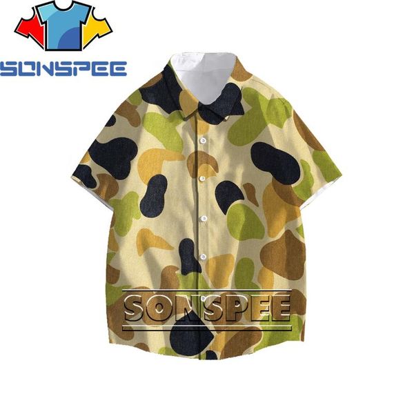 

men's casual shirts liasoso youth fashion young style shirt street tropical camouflage special men' trend beach surfing, White;black