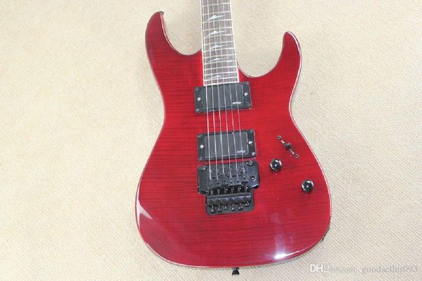 

new electric guitar transparant red quilted maple guitar pickups guitar