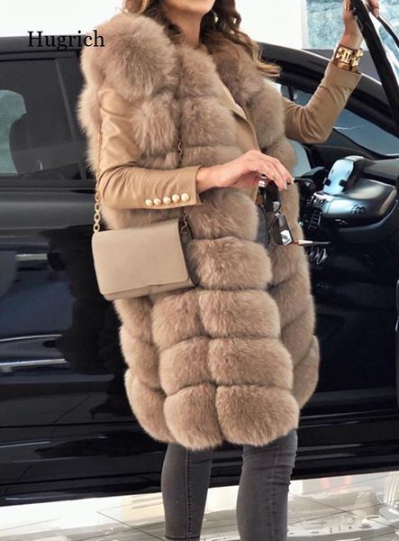 

women's vests fur vest coat luxury faux warm women winter fashion furs coats jacket gilet veste 4xl, Black;white