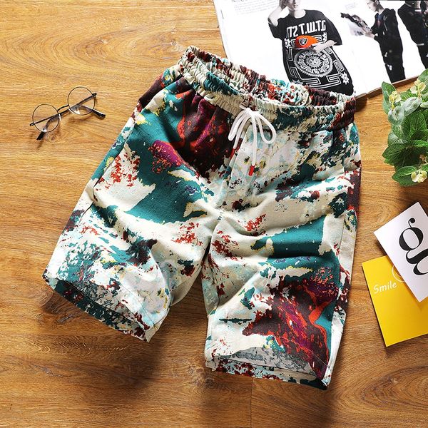 

a 631 new shorts in the summer of 2021 men loose camouflage personality five minutes of pants han edition beach pants pants in th, Blue