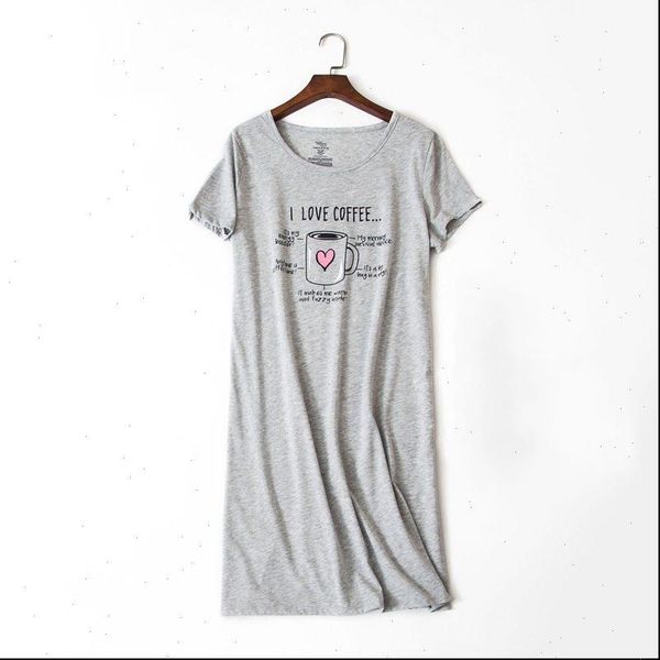 

summer casual cartoon loosen nighty women sleepwear dress 100% cotton nightgown short sleeve round collar sleepshirt, Black;red