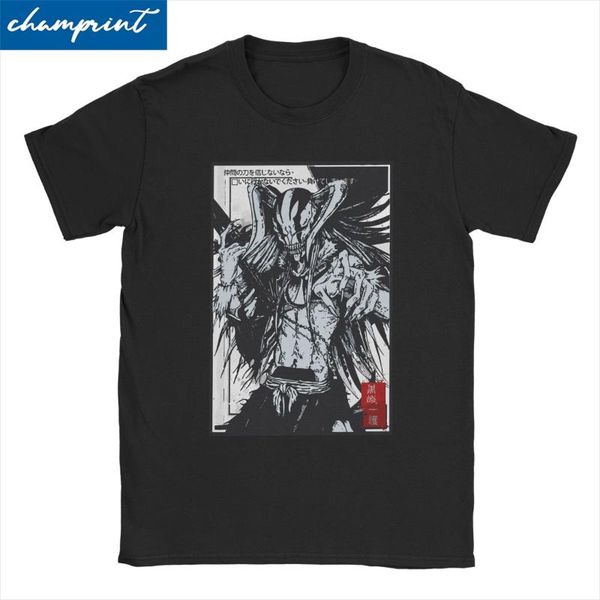 

men's t-shirts kurosaki ichigo bleach t shirt for men women pure cotton funny japanese manga anime tees short sleeve summer, White;black