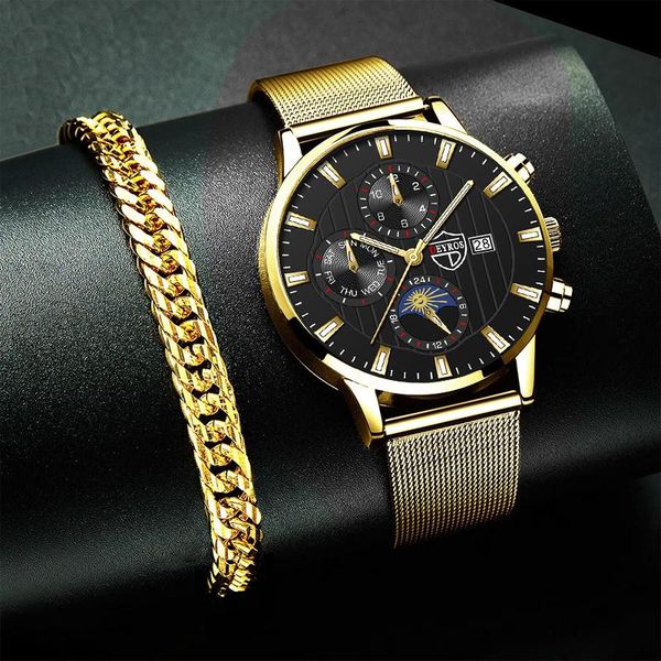 

wristwatches mens watches luxury stainless steel mesh belt quartz wrist watch men sports fashion bracelet casual luminous clock reloj hombre, Slivery;brown