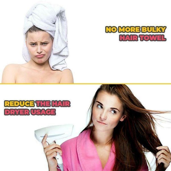 

towel dry hair cap super absorbent microfiber soft quick turban bath shower head bom666