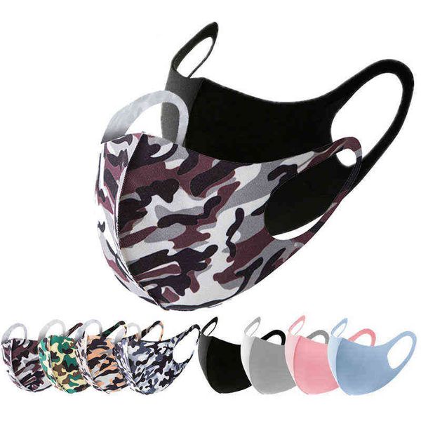 

pure color green camo fashion designer face mask fun fancy dr washable mouth muffle reusable dust warm respirator masks yhau