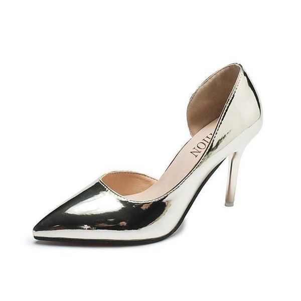 

high heels women spring and autumn stiletto side empty banquet ladies heels work shoes 210611, Black