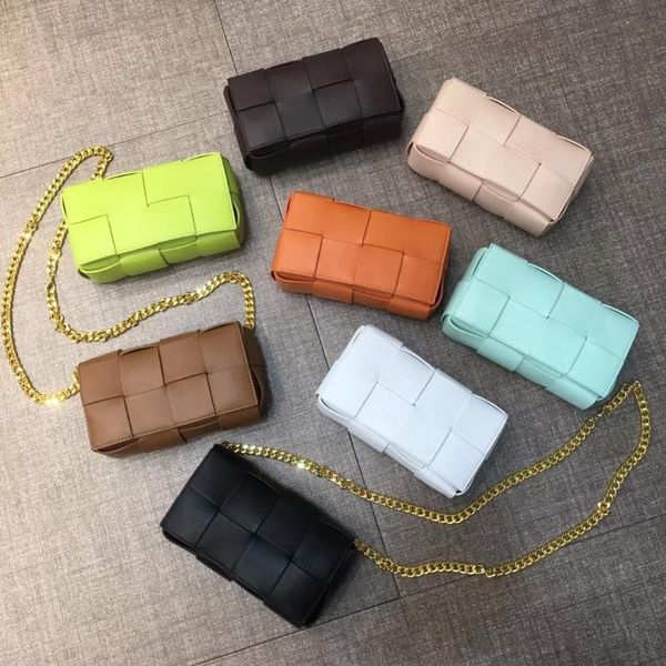 

evening bags waists weaving one-shoulder slant bag small thin women's cowhide