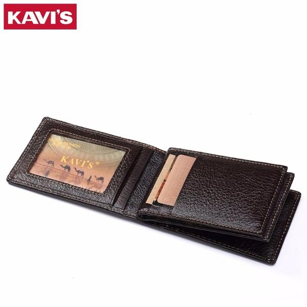 

card holders kavis 15 slots genuine leather women men id holder wallet purse business protector organizer, Brown;gray