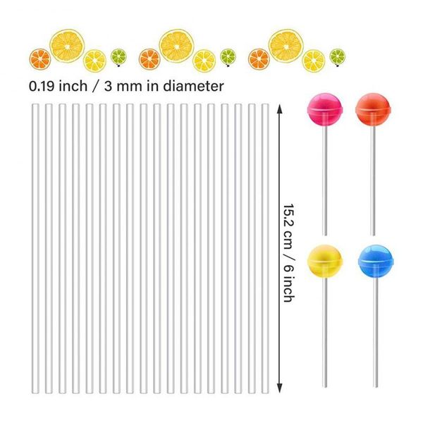 

other bakeware 100pcs acrylic lollipop stick safe white diy baking accessories mold cake chocolate sugar candy lollypop tools wholesale