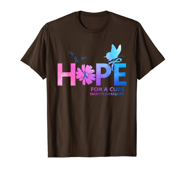 

hope for a cure diabetes awareness t shirt, White;black