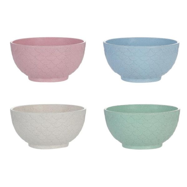 

4pcs thicken wheat straw bowls heat resistant for home kitchen use