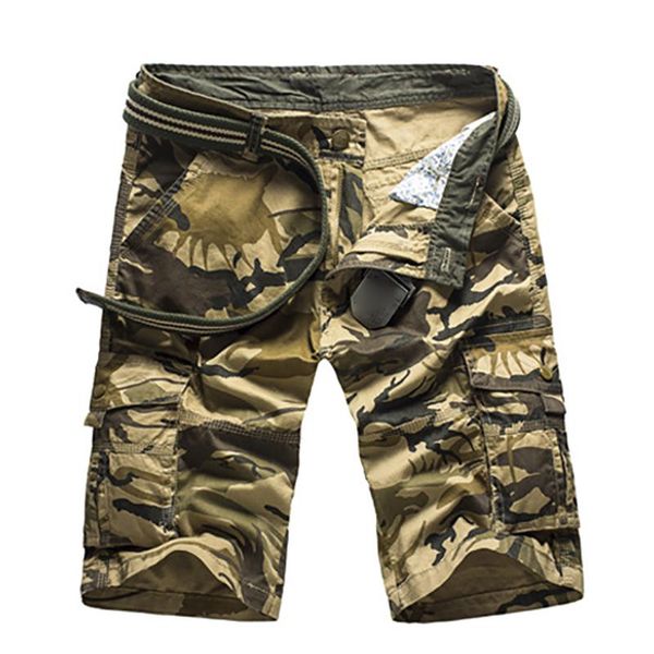 

men's camouflage loose shorts cool outdoor slacks for summer, White;black