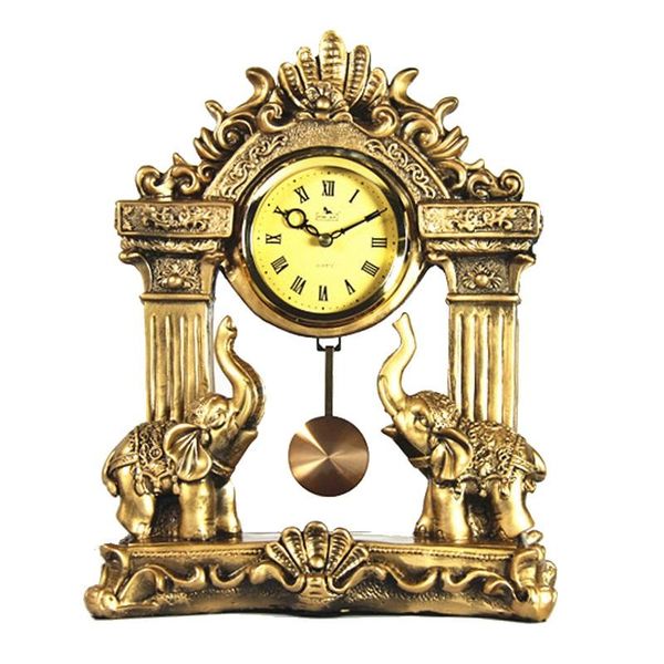 

desk & table clocks jishi clock european style double crystal quartz living room wine cabinet tv study auspicious decoration