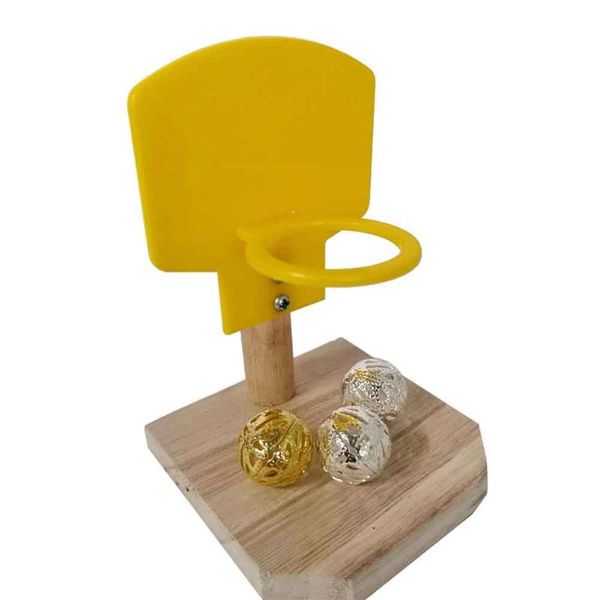 

small animal supplies home practical universal parrot toy funny mini basket intelligence development garden playing basketball stand with 3