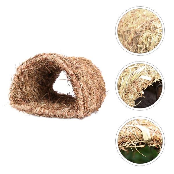 

bird cages 1pc creative pet tunnel toy playhouse nest habitat (wood color)