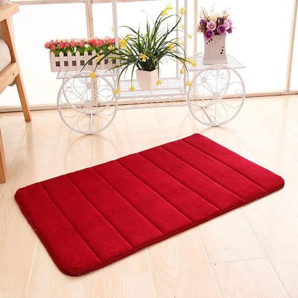 

home bath mat coral fleece bathroom carpet water absorption non-slip memory foam absorbent washable rug toilet floor carpets