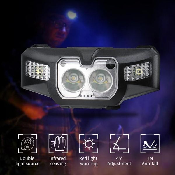 

portable xpe led headlamp usb rechargeable head torch for camping hunting headlamps