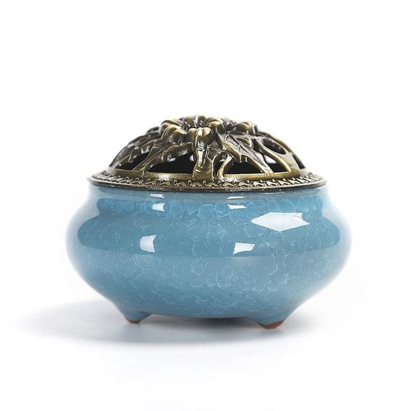 

fragrance lamps ceramic incense burners portable porcelain censer buddhism holder home tea house yoga studio 20pcs gift