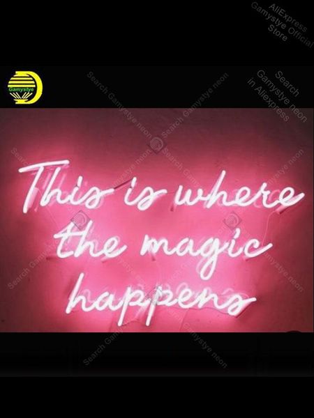

other lighting bulbs & tubes neon sign for this is where the magic happen iconic beer bar publicidad window lights cool signs