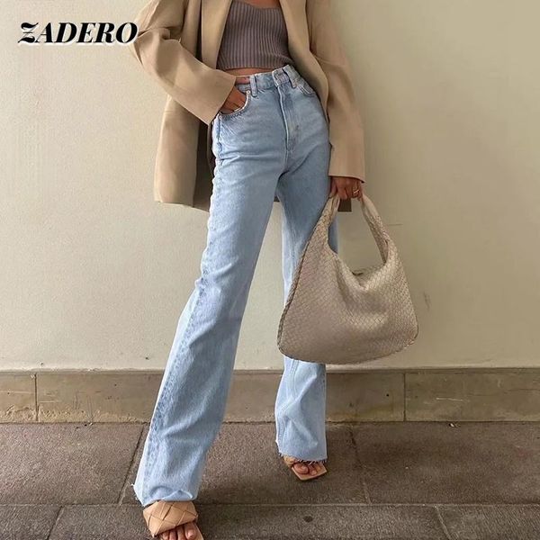 

women's jeans casual fashion straight leg denim bottom harajuku boyfriend long high waist baggy fall pants street, Blue