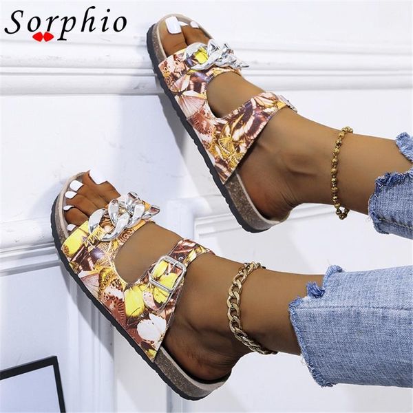

slippers female chunky metal slides flat heel sandals for women ladies comfy casual platform summer open toe 2021 shoes, Black