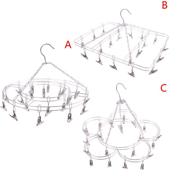 

laundry bags aluminum metal sock underwear clothes clip outdoor airer dryer hanger