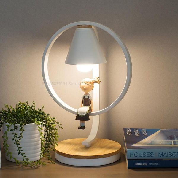 

nordic modern resin led table lights for boy girl bedroom bedside lamp standing desk lamps home decor bird light fixtures